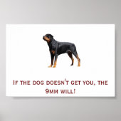 Rottweiler und 9mm poster (Vorne)