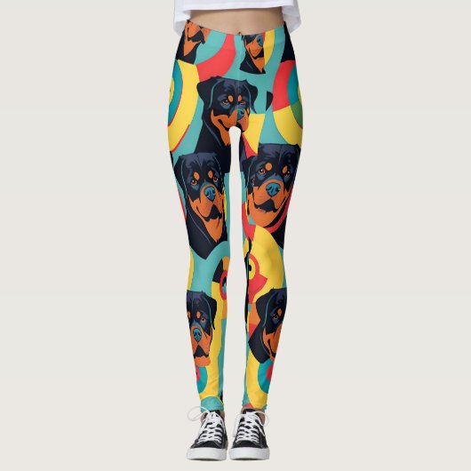 ROTTWEILER UND PLATTEN 1 LEGGINGS (Vorderseite)
