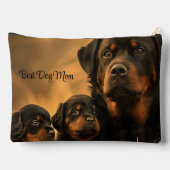 Rottweiler und Welpen, Best Dog Mama Zubehörtasche (Rückseite)