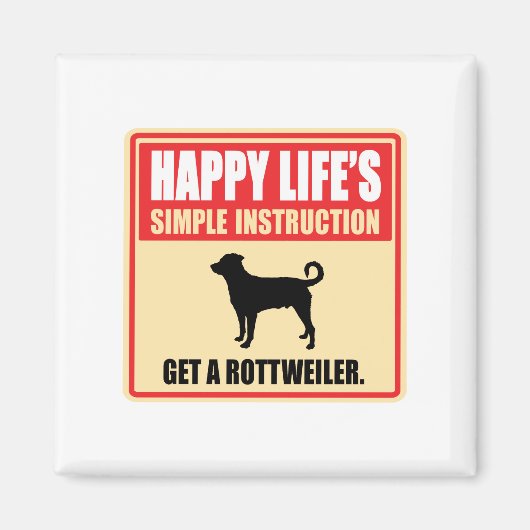 Rottweiler (Undockter Schwanz) Magnet (Vorne)