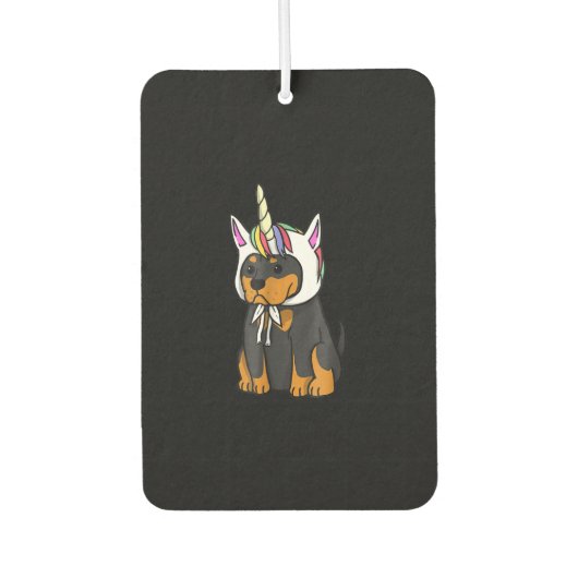 Rottweiler Unicorn Autolufterfrischer (Vorderseite)