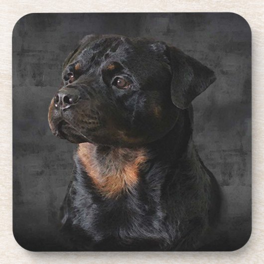Rottweiler Untersetzer (Vorderseite)