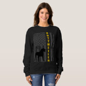Rottweiler US Flagge Sweatshirt (Vorne ganz)