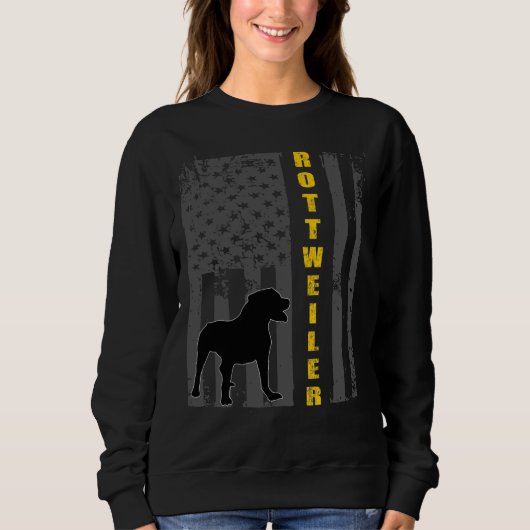 Rottweiler US Flagge Sweatshirt (Vorderseite)