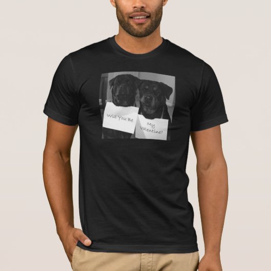 Rottweiler Valentinsgruß-Mens T-Shirt (Vorderseite)