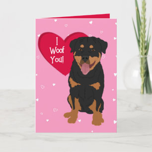 Rottweiler Valentinstag Dankeskarte