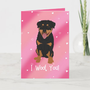 Rottweiler Valentinstag Dankeskarte