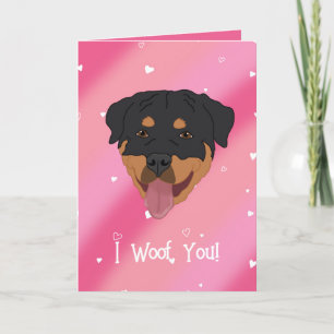 Rottweiler Valentinstag Dankeskarte
