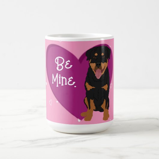 Rottweiler Valentinstag Kaffeetasse (Mittel)