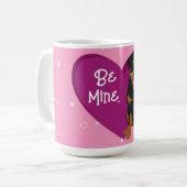Rottweiler Valentinstag Kaffeetasse (Vorderseite Links)