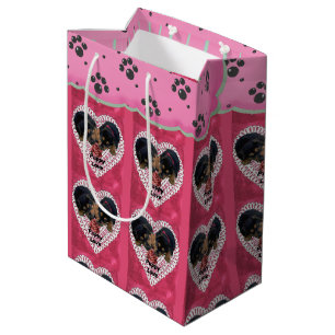 Rottweiler Valentinstag Mittlere Geschenktüte