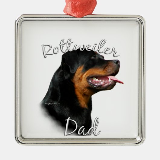 Rottweiler Vater 2 Ornament Aus Metall (Vorne)