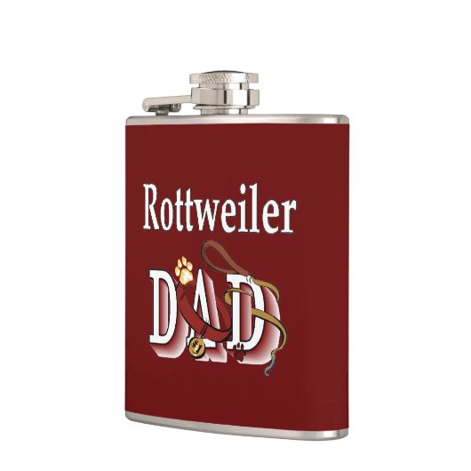 Rottweiler Vater Geschenke Flachmann (Links)