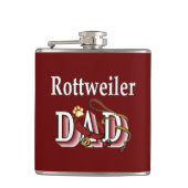 Rottweiler Vater Geschenke Flachmann (Vorderseite)