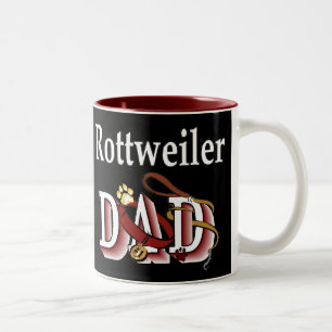 Rottweiler-Vater-Geschenke Zweifarbige Tasse