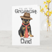 Rottweiler Vater Karte (Gelbe Blume)