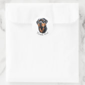 Rottweiler Vielen Dank! Aufkleber (Tasche)