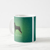 Rottweiler Vielen Dank, Design Kaffeetasse (Vorderseite Links)