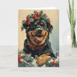 Rottweiler vintage personalisiertes Weihnachten