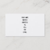 Rottweiler Visitenkarten Visitenkarte (Rückseite)