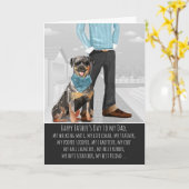 Rottweiler vom Hundevatertag Karte (Gelbe Blume)