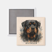 Rottweiler Wachhund Geschenk Magnet (Vorderseite/Rückseite)
