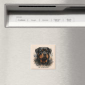 Rottweiler Wachhund Geschenk Magnet (In Situ (Geschirrspüler))