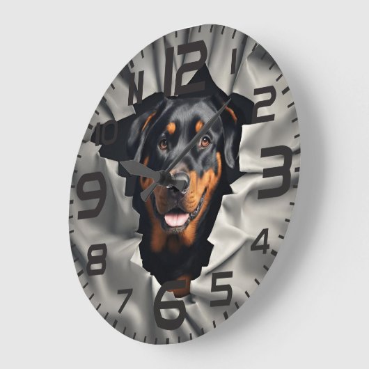 Rottweiler Wall Clock Große Wanduhr (Winkel)