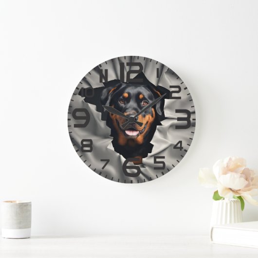 Rottweiler Wall Clock Große Wanduhr (Zuhause)