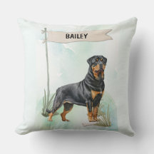 Rottweiler Wasserfarbe Personalisierter Hund