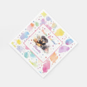 Rottweiler Wasserfarbpapier Napkins Serviette (Ecke)