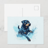 Rottweiler Wassersport Postkarte (Vorne/Hinten)