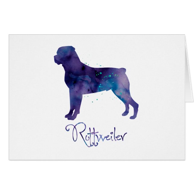 Rottweiler Watercolor (Vorderseite (Horizontal))
