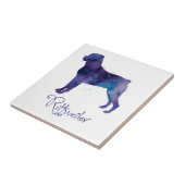 Rottweiler Watercolor Fliese (Seite)