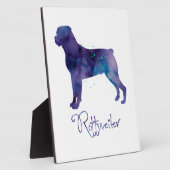 Rottweiler Watercolor Fotoplatte (Seite)