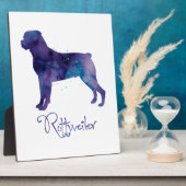 Rottweiler Watercolor Fotoplatte (Seite)