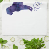 Rottweiler Watercolor Handtuch (Gefaltet)