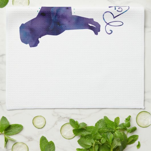 Rottweiler Watercolor Handtuch (Gefaltet)