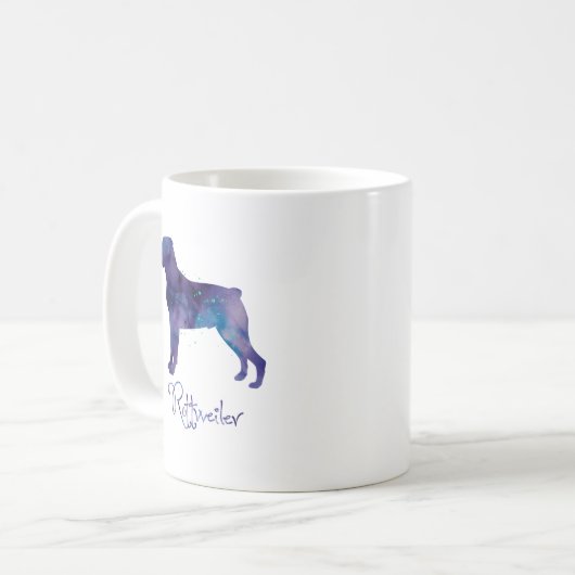 Rottweiler Watercolor Kaffeetasse (Vorderseite Links)