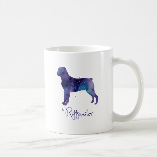 Rottweiler Watercolor Kaffeetasse (Rechts)