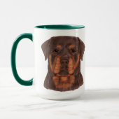 Rottweiler Watercolor Personalisierte Mug Tasse (Links)