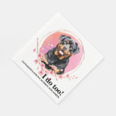 Rottweiler Wedding Napkins mit Hunden Foto Serviette (Ecke)
