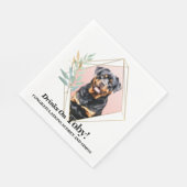 Rottweiler Wedding Napkins mit Hunden Foto Serviette (Ecke)