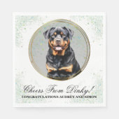 Rottweiler Wedding Napkins mit Hunden Foto Serviette (Vorderseite)