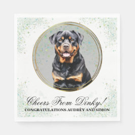 Rottweiler Wedding Napkins mit Hunden Foto Serviette