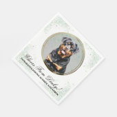 Rottweiler Wedding Napkins mit Hunden Foto Serviette (Ecke)