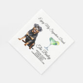 Rottweiler Wedding Signature Drink Serviette (Ecke)