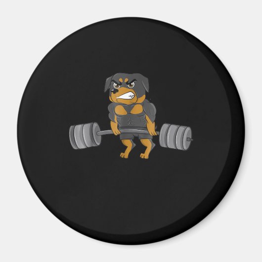 Rottweiler Weightlift-Bodybuilding Magnet (Vorne)