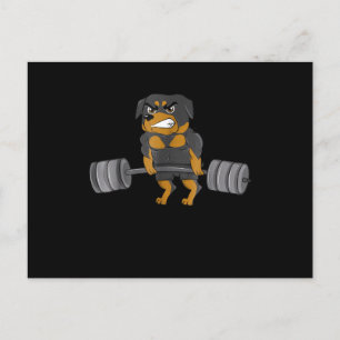 Rottweiler Weightlift-Bodybuilding Postkarte