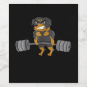 Rottweiler Weightlift-Bodybuilding Weinetikett (Einzelnes Label)